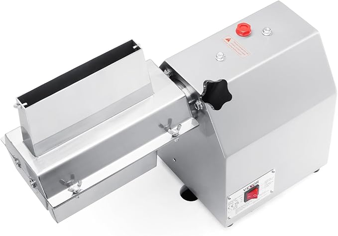 VEVOR Commercial Meat Tenderizer, Heavy Duty 304 Stainless Steel Kitchen Tool with Meat Tong, Cleaning Brush, and Tray, 750W Electric Meat Tenderizer Machine for Beef, Turkey, Chicken, Pork, and Fish