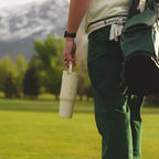 HydroJug Sport - Stainless Steel Tumbler with Straw, Vacuum Insulated, 40oz Leakproof Water Bottle, Ergonomic Design, Reusable, Dishwasher Safe, Rubber Base, Durable for Gym or Outdoors, Cream