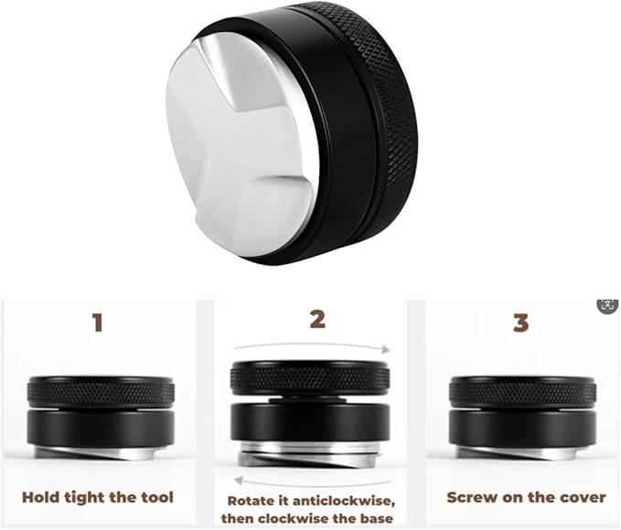 58mm Coffee Tamper & Distributor Set, 58mm Espresso Tamper Set with Stainless Steel Flat Base, Calibrated Spring Loaded Tampers Set with Cleaning Brush, Breville Espresso Accessories Kit