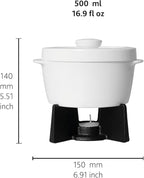 BOSKA Cheese baker - Brie Baker with Lid - Queso Warmer for Brie Cheese bites - Tea Light Candle keep Anything you make Warm - Handy Size & Microwave-safe