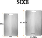Titanium Cutting Board,Titanium Cutting Boards for Kitchen,304 Stainless Steel Food Grade Cutting Board for Meat Fruit & Vegetable(15.4*11in)