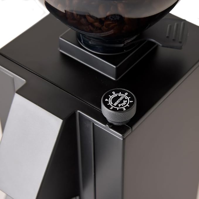 Eureka Mignon Silenzio Espresso Grinder | Silent Technology | Stepless | Timed Dosing | (Black, 55mm)