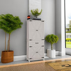 DWVO 72" Tall Farmhouse Pantry Cabinet, Kitchen Storage Pantry with Barn Doors & Drawer, Versatile Organizer with Adjustable Shelves, Rustic Cupboard for Dining Room, Living Room, White Oak