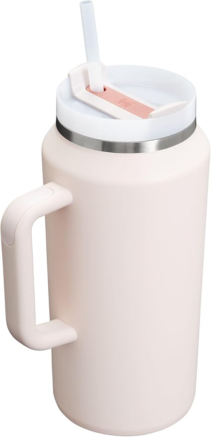 STANLEY Quencher H2.0 Tumbler with Handle & Straw 64 oz | Flowstate 3-Position Lid | Large Capacity for Travel & Sports | Insulated Stainless Steel Cup | BPA-Free | Rose Quartz 2.0
