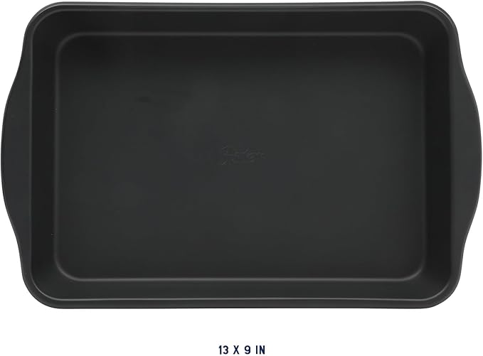 Oster Teston 13 x 9 Inch Rectangular Nonstick Carbon Steel Cake/Baking Pan - Matte Black