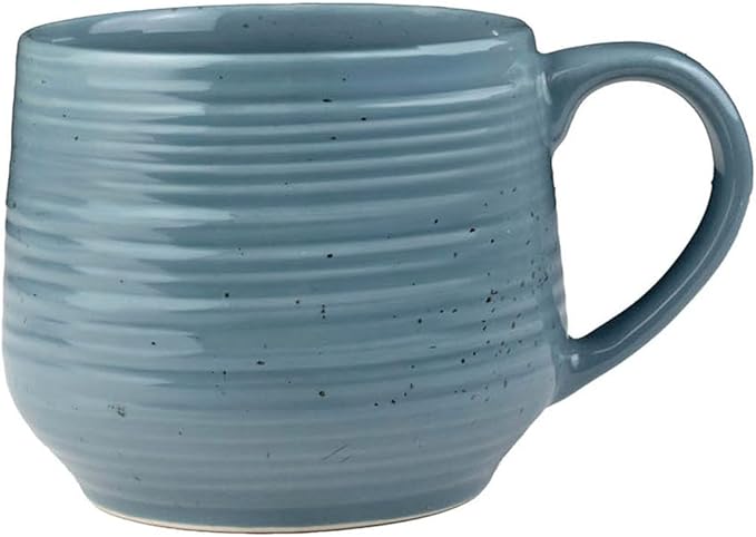Sango 17.5 oz Stoneware Coffee Mugs Set of 4, Rustic Ceramic Mug with Speckled Reactive Glaze, Large Pottery Drinkware for Coffee or Tea, Dishwasher & Microwave Safe Mugs, Siterra Painter’s Palette