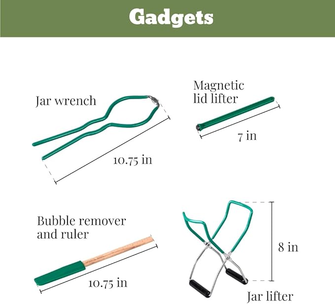 Granite Ware 21.5 Qt Heavy Gauge - 9 Piece water bath canning pot (Speckled Black) with canning toolset, rack and preserving kettle.