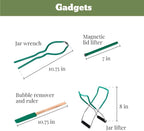 Granite Ware 21.5 Qt Heavy Gauge - 9 Piece water bath canning pot (Speckled Black) with canning toolset, rack and preserving kettle.