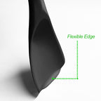 VOVOLY Cooking Spoon for Nonstick Cookingwares, Silicone Spoon Spoon for Mixing, Scoop, and Scrape, Black (13.4''+11.4" Black 2-Pack)