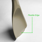 VOVOLY Cooking Spoon for Nonstick Cookwares, Silicone Spoon for Mixing, Scoop, and Scrape, Khaki,11"