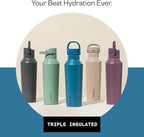 Corkcicle Sport Canteen Insulated Tumbler, North Shore, 20 oz – Reusable Water Bottle Keeps Beverages Cold for 25 Hours & Hot 12 Hours – Cupholder Friendly Tumbler with Screw-On Cap