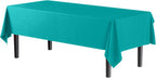 Exquisite 66% Thicker Premium Plastic Table Cloth Rectangle Table Cover 0.5 Mil 6 Pack Aqua Table Cloth 54 Inch x 108 Inch Disposable Tablecloth Won't Tear Easily Like Cheap Thin Brands