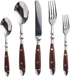 Silverware Set for 4 Classic 20 Piece Flatware Set Elegant 18/10 Stainless Steel Western Cutlery Delicate Utensils for Home Dishwasher Safe Mirror Polished