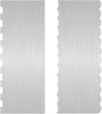 2 Pc Stainless Steel Cake Scraper Cake Decorating Tools Edge Side Jagged Wave Double Sided Patterned Comb Metal Cake Carving Smoothing Cream Pastry Baking(CS-21，CS-25)