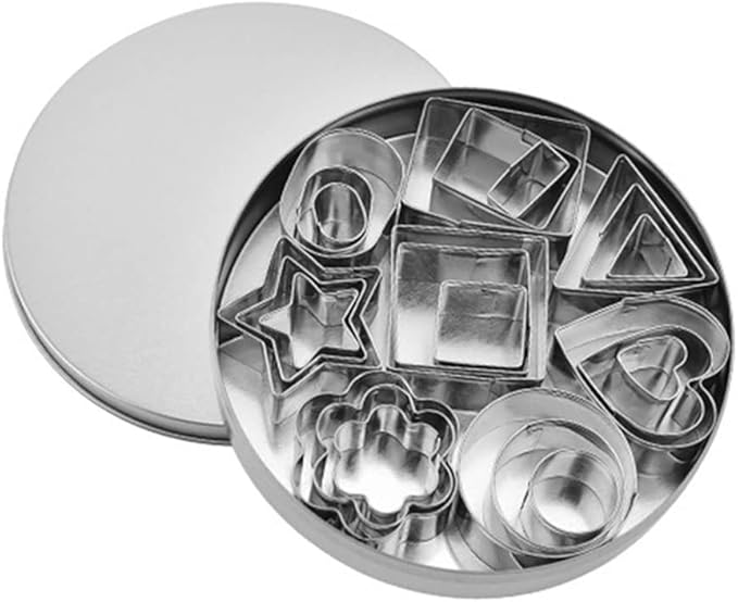 24 Piece Stainless Steel Cookie Moulds, Cookie Moulds Cookie Pastry Knife Set