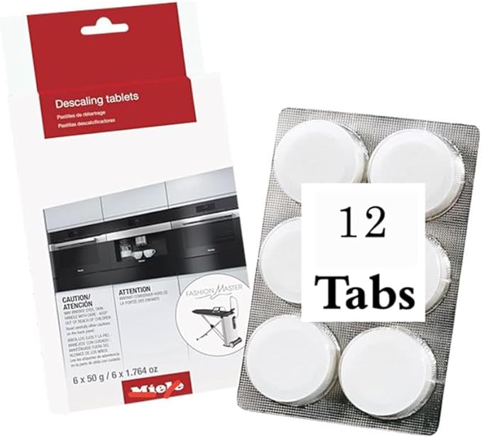 Descaling Tablets for Fully Automatic Coffee Machines Versatile Cleaning Solution for Stoves, Steam Ovens (12 Count)
