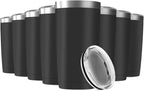 8 Pack 20oz Tumbler Vacuum Insulated Travel Mug with Lids, Stainless Steel Double Wall Bulk Cup for Home, Office, Outdoor Suitable for Vehicle Cup Holders(Black)