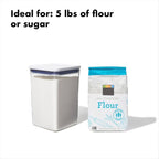 OXO Good Grips POP Container - Airtight Food Storage - Big Square Medium 4.4 Qt Ideal for 5lbs of flour or sugar (Pack of 4)