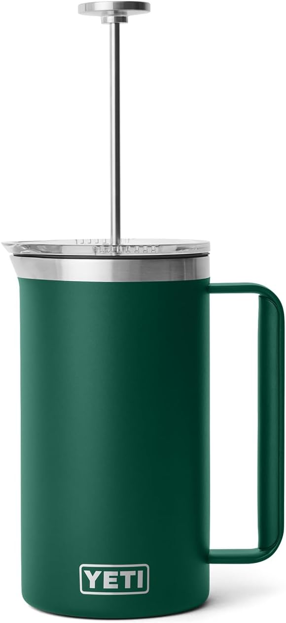 YETI Rambler 34 oz. French Press Coffee Maker, Black Forest Green