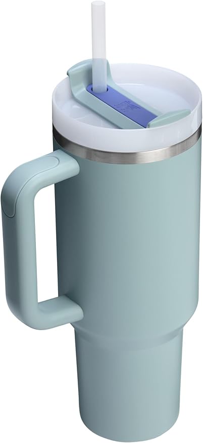STANLEY Quencher H2.0 Tumbler with Handle and Straw 40 oz | Flowstate 3-Position Lid | Cup Holder Compatible for Travel | Insulated Stainless Steel Cup | BPA-Free | Exclusive Blue Cactus