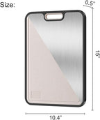Titanium Cutting Boards for Kitchen,Double Sided Titanium & Wheat Straw PP Chopping Board for Meat, Vegetables, Fruits, Cheese,Bread, Knife Friendly,Dishwasher Safe,Easy to Clean (15.1"*10.4"*0.59")