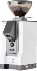 Eureka Mignon Crono Brew Coffee Grinder | 150g | 50mm Steel Burrs | Timer | White