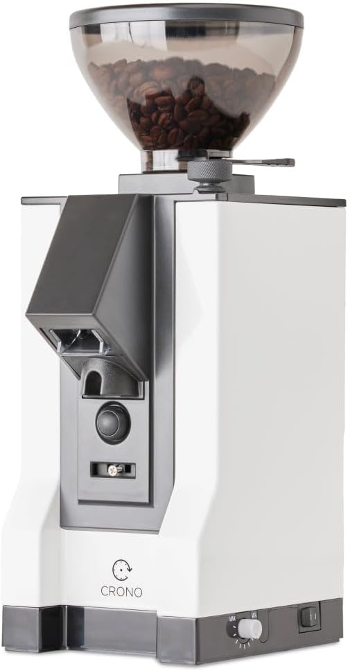 Eureka Mignon Crono Brew Coffee Grinder | 150g | 50mm Steel Burrs | Timer | White
