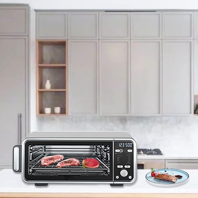 for Ninja Foodi Reusable Air Fryer Liners 12x12inch Non-Stick，Bottom of Toaster Oven Mat,3x Liners + 3x Mesh Sheets, Baking/Microwave/Grill,450°F,Pre-Cut Square for SP101/SP201/SP301/SP351