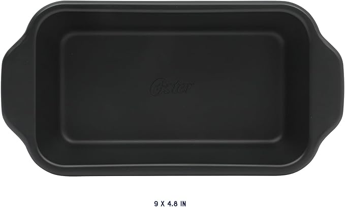 Oster Teston 9 Inch x 5 Inch Nonstick Carbon Steel Loaf Pan - Matte Black