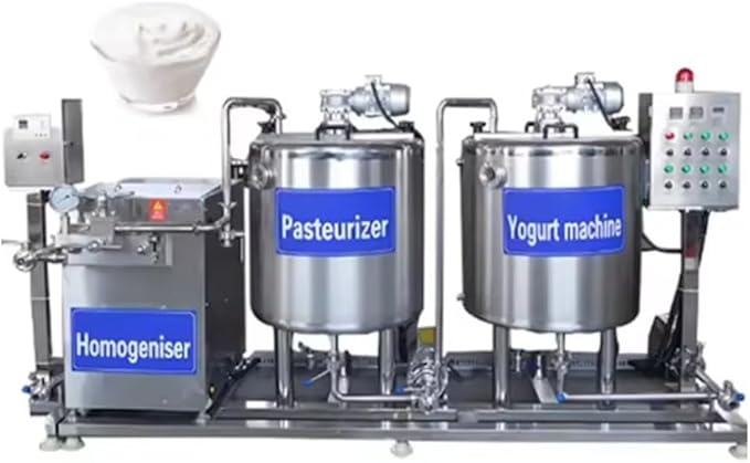 Industrial Yogurt Making Machine, Automatic Cleaning & Microcomputer Control, Milk Pasteurizer with Cooling System for Yogurt, Juice, Dairy Production Lines