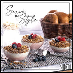 Dessert Bowls - Set of 6 Small Glass Ice Cream Bowls, 10 Oz Each - Microwave & Dishwasher Safe