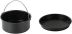2pcs/set Universal Air Fryer Accessory set Steel Pizza Pan Baking Cake Barrel For Gourmia