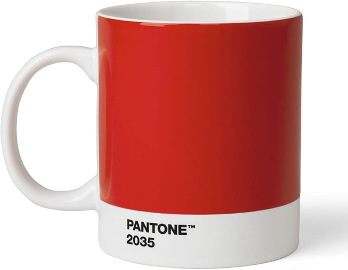 Pantone Porcelain Mugs 375 ml, Porcelain, Red 2035, 8.4 x 8.4 x 12.1 cm, 101032035