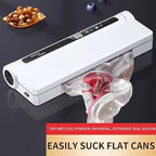 Vacuum Sealer Machine for Food Storage - 75KPA Strong Suction, Dry & Wet Modes, Includes 30 Vacuum Seal Bags, Digital Timer, Compact for Home Kitchen (Lightweight, BPA Free)
