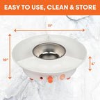 MasterChef Chocolate Fondue Maker- Xmas Party Must Have- Electric Dessert Fondue Pot Set w 4 Forks & Party Serving Tray- Melt, Warm Settings for Caramel, Cheese- Holiday Charcuterie Appetizers or Gift