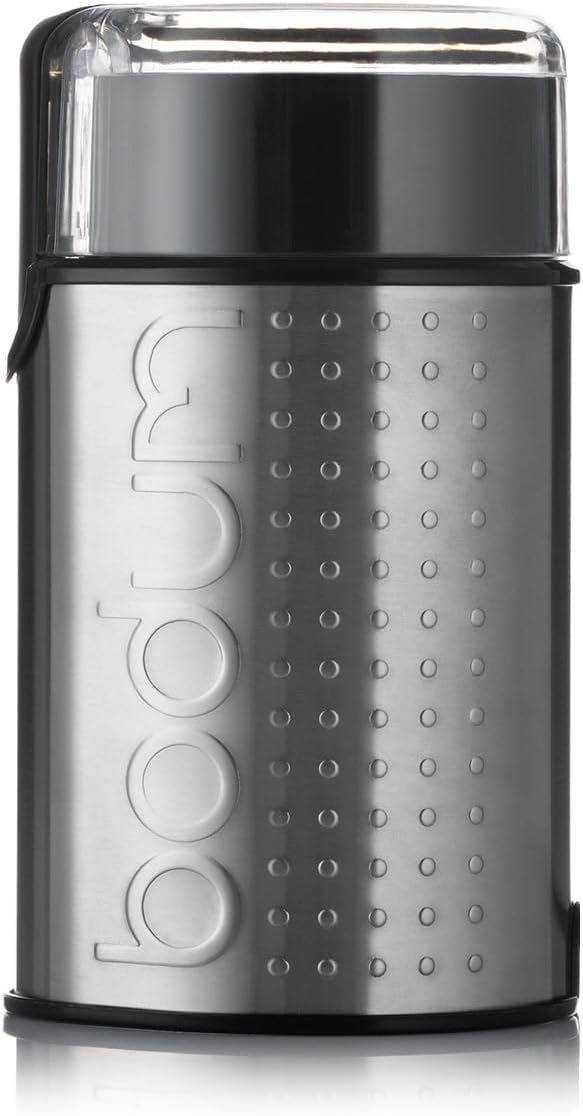 Bodum Bistro Electric Blade Coffee Grinder, Brushed Stainless Steel