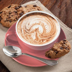 Porcelain Coffee Cup with Saucer 220ml/7.3oz for Cappuccino, Latte, and Tea, Pink