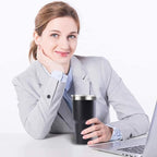30oz Stainless Steel Travel Mug with Lid, 12 Pack Double Wall Vacuum Insulated Bulk Tumbler, Powder Coated Coffee Cup Suitable for Vehicle Cup Holders