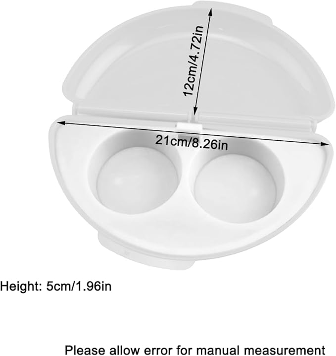 TopHomer 2 Cavity Easy Egg Breakfast Cooker, Microwave Omelet Pan and Egg Poacher - Egg Maker Easy to Use and Non-Stick Breakfast Egg Cookware (White)