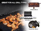 Kona BBQ Grill Mats - Non-Stick for Easy Cleanup, Heavy Duty, 600°F, PFOA-Free, Set of 2, 7-Year Warranty