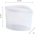 Stasher Premium Silicone Reusable Food Storage Bowl, Clear, Microwave, Sous Vide, Dishwasher, Oven and Freezer Safe, BPA Free, Leak-free, Eco-friendly, 8-Cup Bowl