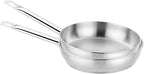 BRA COOKWARE Profesional 2 Frying Pan Set | 8 + 10.2 inches Professional Skillet | Stainless Steel Pan w/o Non-Stick | All Stovetop Compatible Skillet | 100% FOA Free | Brushed Finish