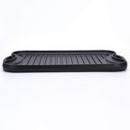 Cast Iron Griddle (20" by 10"), Reversible, Pre-Seasoned, Grill and Griddle Combo Pan, BBQ, Campfire, fits over two stovetop burners