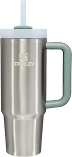 Stanley Quencher H2.0 Tumbler with Handle and Straw 30 oz | Flowstate 3-Position Lid | Cup Holder Compatible for Travel | Insulated Stainless Steel Cup | BPA-Free | Stainless Steel Shale