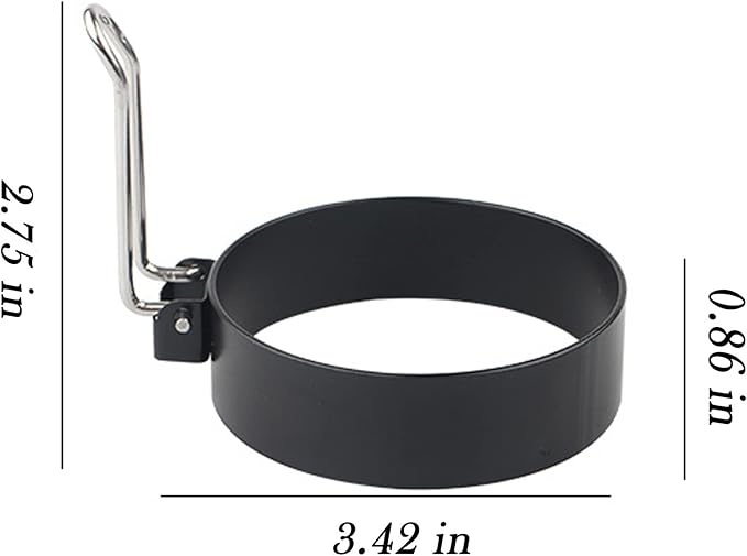 Non-Stick Egg Ring,Stainless Steel Ring for Frying Eggs,Round Mold,Shaping Eggs,Round Fried Egg Mold Household,Cooking Tools for Breakfast（2 Pack)