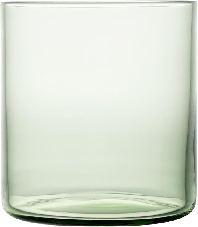 Restaurantware-Vetri 10 Ounce Old Fashioned Glasses, 24 Dishwashable Whiskey Glasses - No-Lead, Durable, Green Glass Tumblers For Scotch, For Drinking Liquor, Cocktail, Bourbon, Cognac, And More
