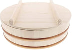 TIKUSAN Wooden Hangiri Sushi Rice Mixing Tub PP Band with Lid Made in Japan Made of Momi Fir Sushi Rice Bowl Sushi Oke (13" (33cm))