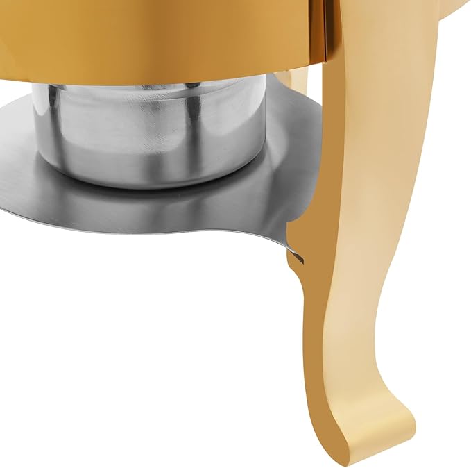 Coffee Urn with Fuel Holder 3.5 Gal/13L, Stainless Steel Beverage Dispenser Hot Drink Dispenser with Stand, Tea Water Coffee Chafer Urn for Parties Buffet Catering Commercial Home (Gold Holder)