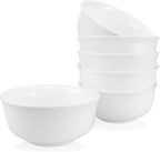 Foraineam 6 Pack 40 Ounce Porcelain Serving Bowls Large Soup Bowls White Pasta Cereal Bowl Set