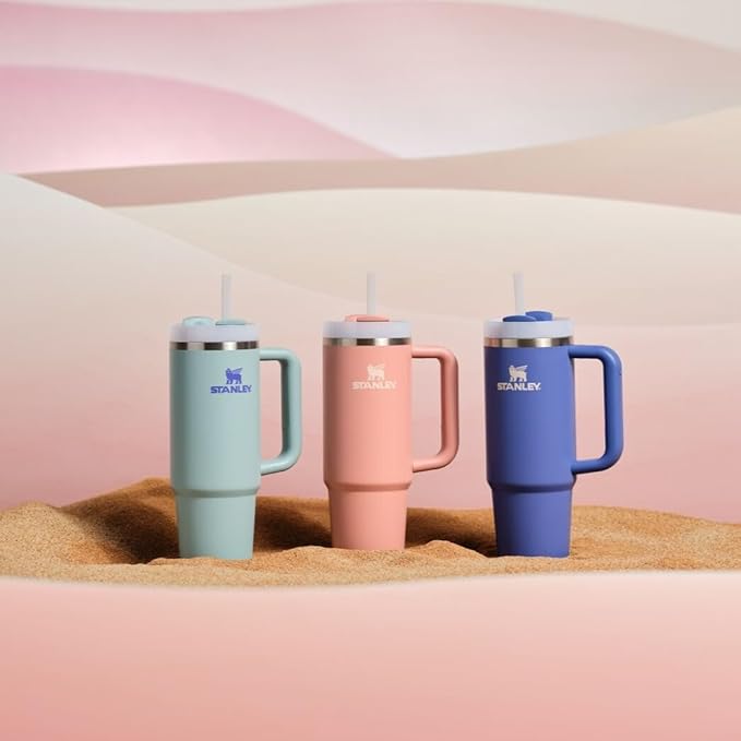 STANLEY Quencher H2.0 Tumbler with Handle and Straw 30 oz | Flowstate 3-Position Lid | Cup Holder Compatible for Travel | Insulated Stainless Steel Cup | BPA-Free | Exclusive Sienna